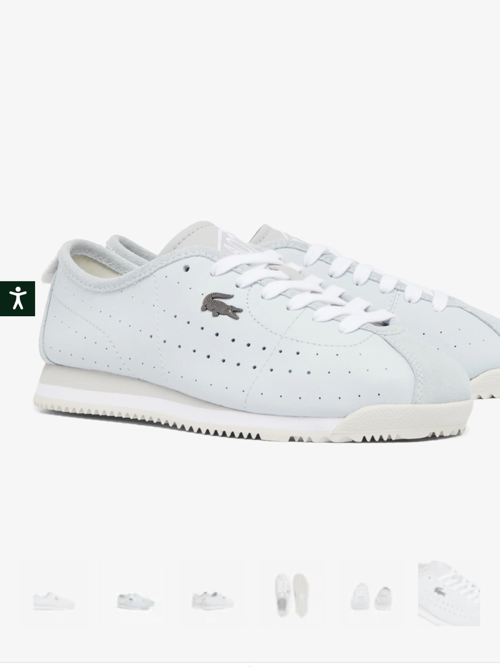 Lacoste Men’s White Perforated Leather Sneakers